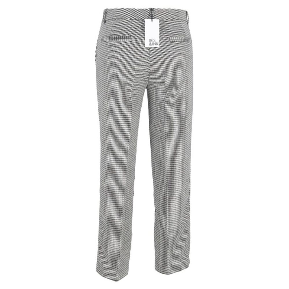 Iris & Ink Patterned Straight-Leg Trousers In Bla… - image 3